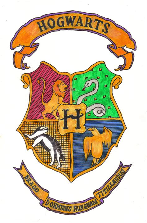 Gryffindor Hogwarts Crest Drawing Memmiblog