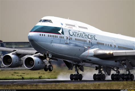 B Huf Cathay Pacific Boeing 747 400 At Amsterdam Schiphol Photo