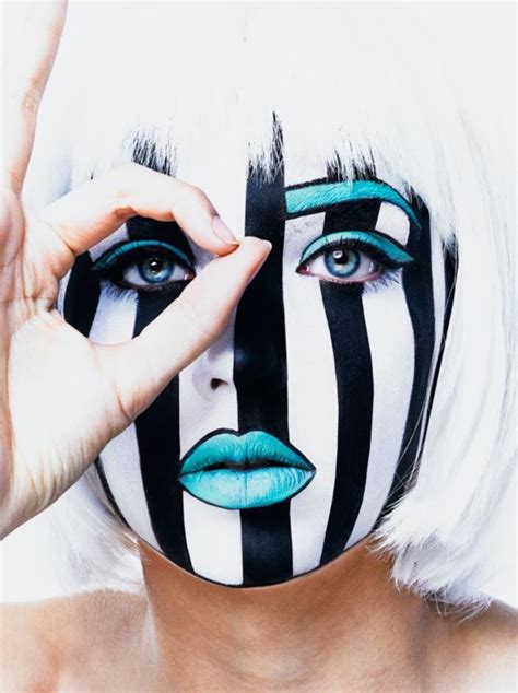 Pin By Millerstyles On Stripes Face Art Black And White Photography