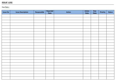 Issue Log Template Excel Excel Templates Excel Templates Vrogue Co