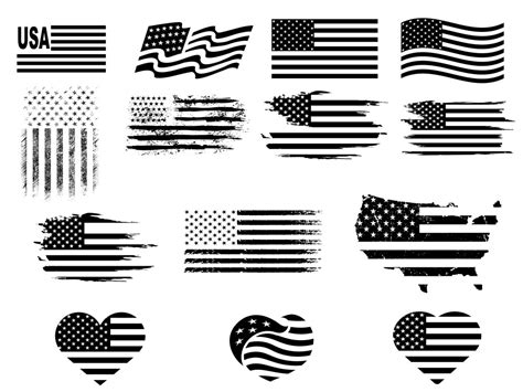 American Flag Svg Bundle Distressed American Flag Svg Usa Flag