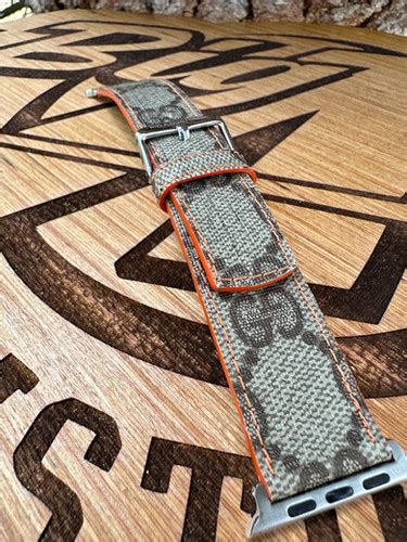 Custom Gucci Apple Watch Strap With Orange 🍊 Accents Big A Customs