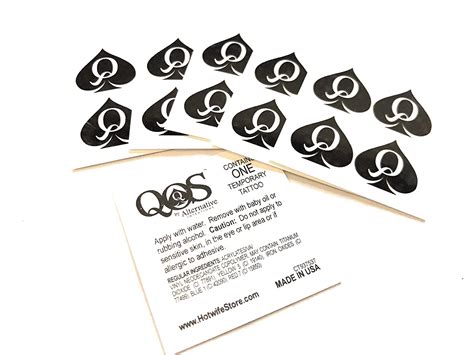 Mini Sets Queen Of Spades Temporary Tattoos Ubuy Canada