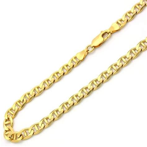 14k Solid Gold Italy Men Women Gucci Concave Mariner Chain Etsy