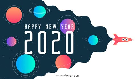Happynewyearcard #newyearcard #newyear2020 #handmadecard #skartandcraft very simple new year card 2020 | greeting. Happy New Year 2020 Space Banner Design - Vector download