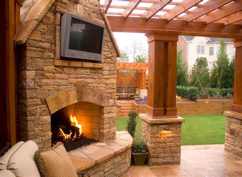 24 Simple Outdoor Pavilions Design With Fireplaces Outdoor Fireplace