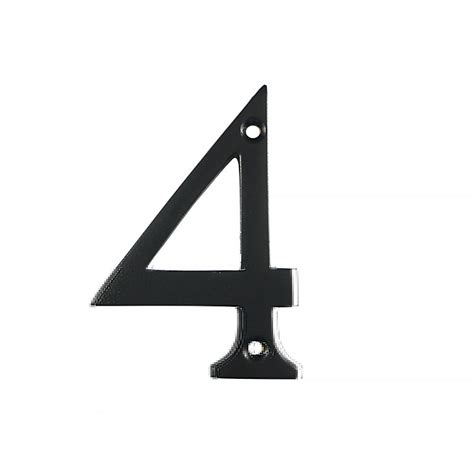 Uap House Number 4 Black 3 Inch Diy At Bandq