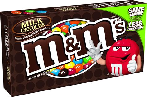 Mandms Milk Chocolate Candy Movie Theater Box 34 Ounce Box