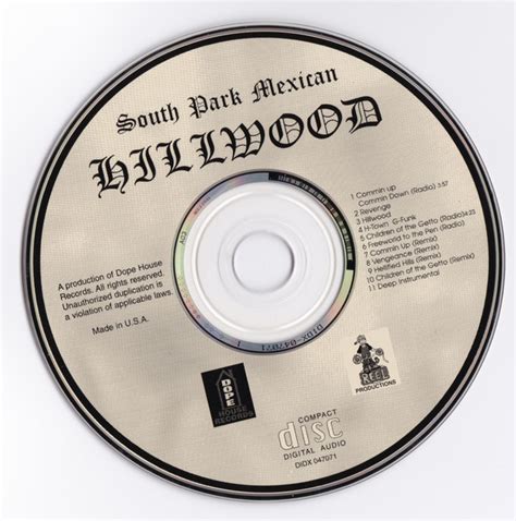 hillwood by south park mexican cd 1995 dope house records in houston rap the good ol dayz