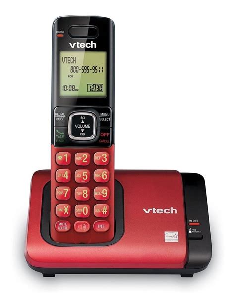 Teléfono Inalámbrico Vtech Cs6719 Negro Y Rojo Mercadolibre