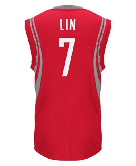 Adidas Mens Jeremy Lin Houston Rockets Swingman Jersey In Red For Men