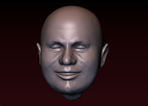 3d Printable Model Male Head 20 Man Head Smiling Face