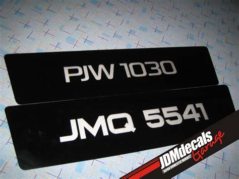 We did not find results for: JDMdecals Garage: Acrylic Number Plates