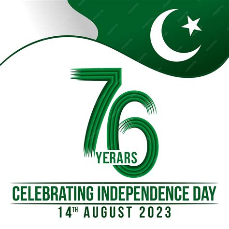 Premium Vector | 76 year anniversary pakistan independence day 14