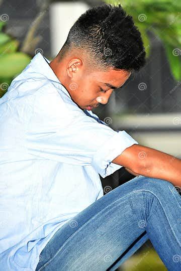 Young Filipino Male And Sadness Stock Photo Image Of Youth Sorrow