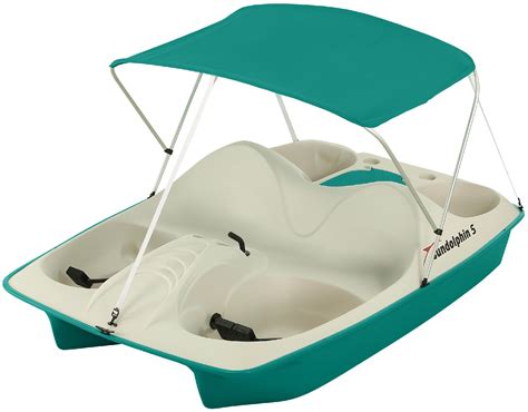 This sun dolphin 5 seat pedal boat with canopy is a fun way to spend a day on the water. Sun Dolphin 5 Seat Pedal Boat Teal With Canopy