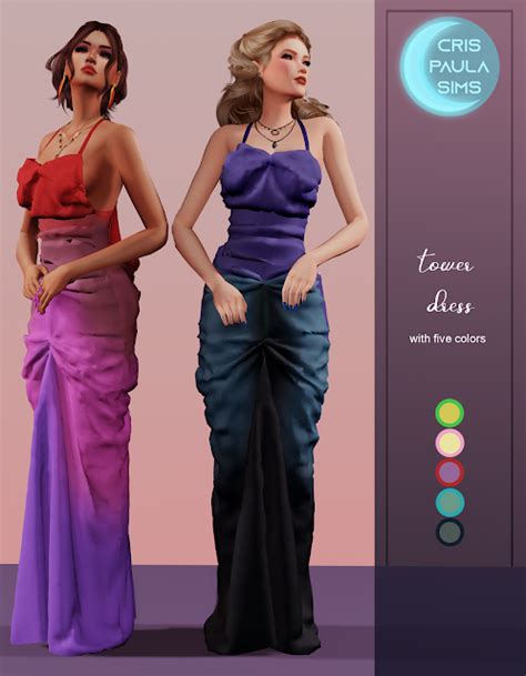 The Sims 4 Tower Dress Cris Paula Sims
