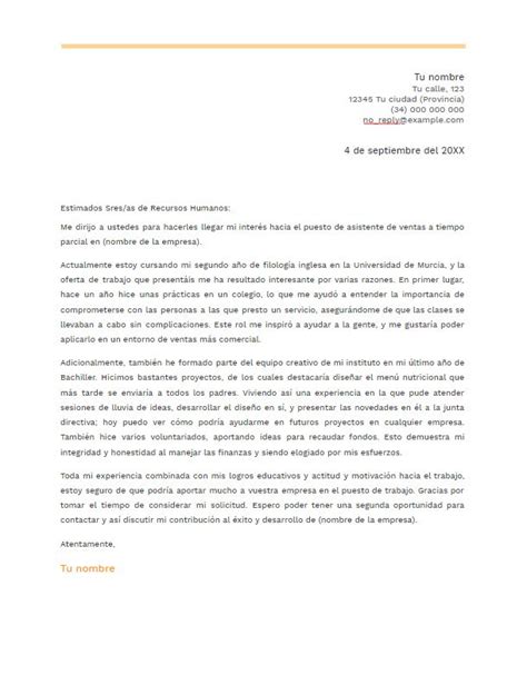 Ejemplo De Carta De Presentacion Sin Experiencia Laboral Ejemplo