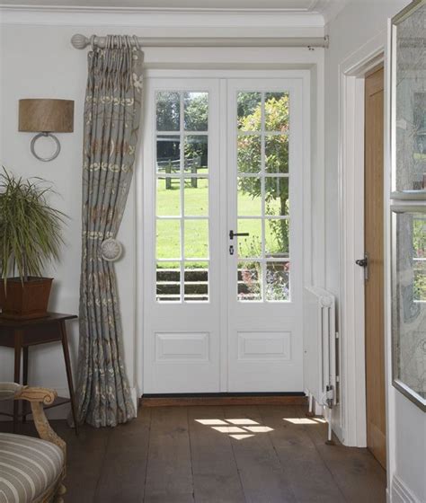 French Doors Finished In White With 18mm Astragal Glazing Bars