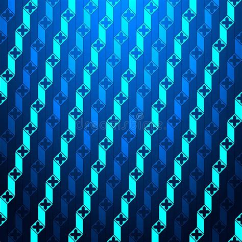 Blue Geometric Seamless Pattern Stock Vector Illustration Of Line