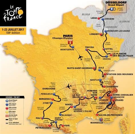 Most live feeds will be country restricted, but unrestricted links will appear in bold. Tour de France 2017: Route and stages
