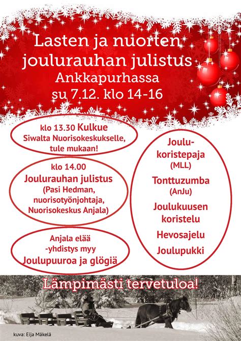Lasten joulurauhan julistus Anjalassa | Anjala
