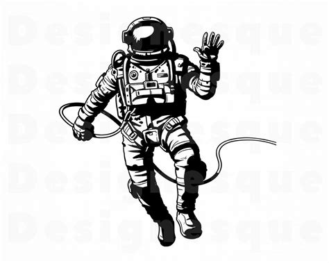 Astronaut Svg Space Svg Astronaut Clipart Astronaut Files Etsy