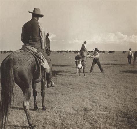 Cowboys At Work On The Palo Duro Ranch Near Fritchtexas Circa 1900