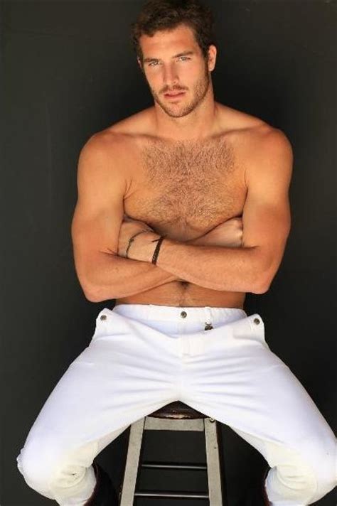 Justice Joslin Handsome Sexy Hairy Male Model Football Player
