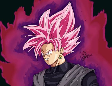 Goku Black Dibujo Artstation Goku Black Super Saiyan Rose Digital The