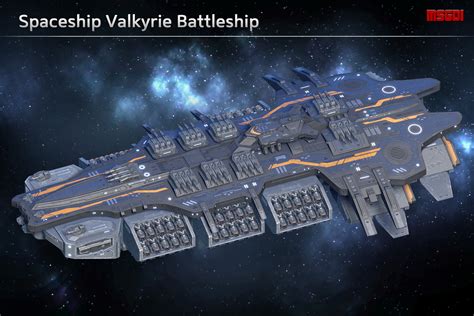 Spaceship Valkyrie Battleship | 3D Space | Unity Asset Store