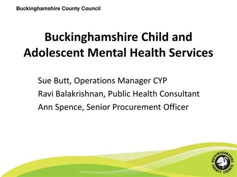 Ppt Buckinghamshire Child And Adolescent Mental Health