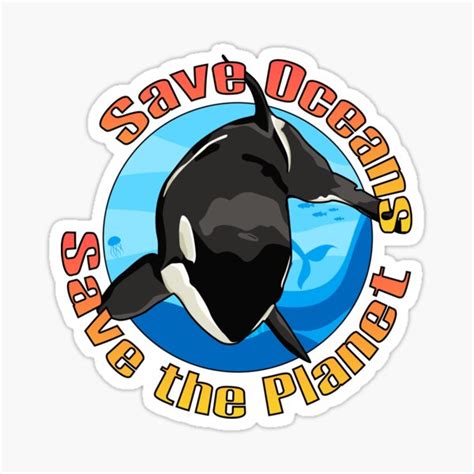 Save The Oceans Save The Planet Sticker By Leoysol Redbubble