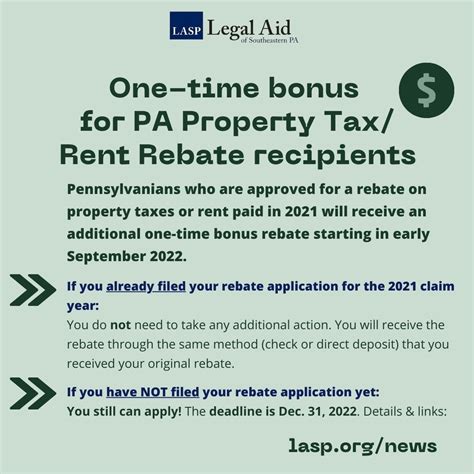 PA Property Tax Rebate Bonus 2023
