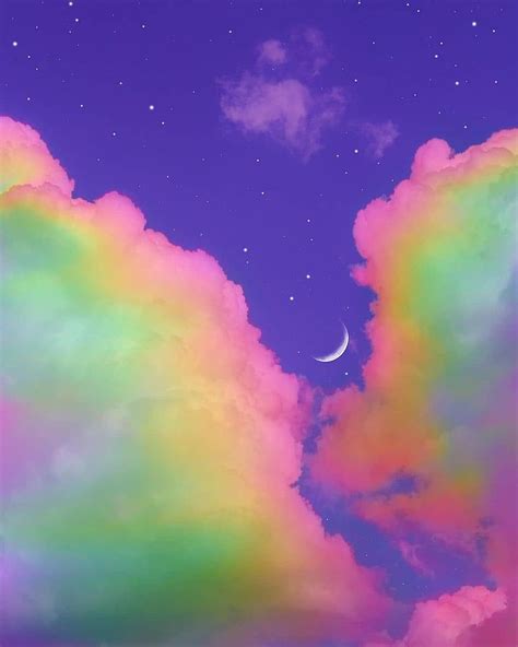 Rainbow Aesthetic Cloud Purple Hd Phone Wallpaper Peakpx