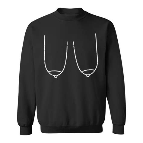 Saggy Boobs Tits Breasts Sexy Trendy Sweatshirt Mazezy