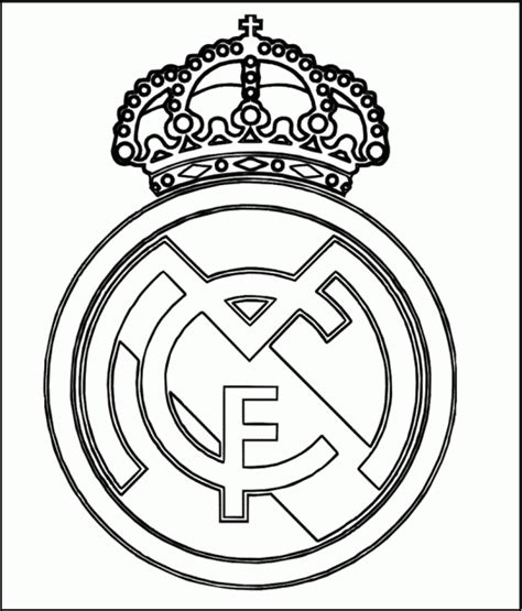 Real Madrid Logo Coloring And Activity Page Real Madrid Logo Sports