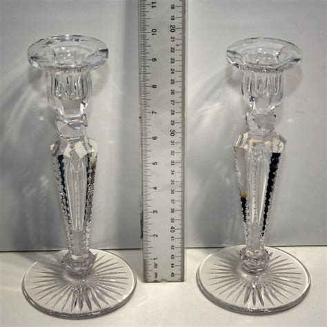 Pair American Brilliant Cut Glass Candle Holders Candle Sticks From Artfultoysandantiques On