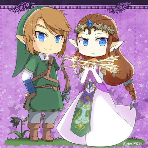 Link And Zelda Legend Of Zelda Twilight Princess Cute Chibi