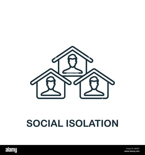 Social Isolation Icon Line Simple Quarantine Icon For Templates Web