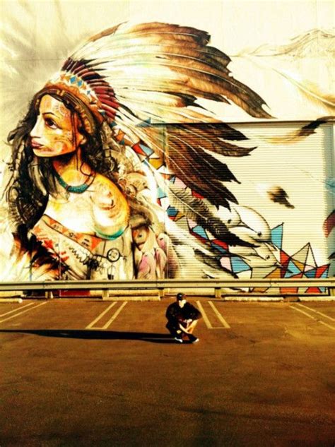 A Beautiful Native American Mural Street Art Murals Street Art
