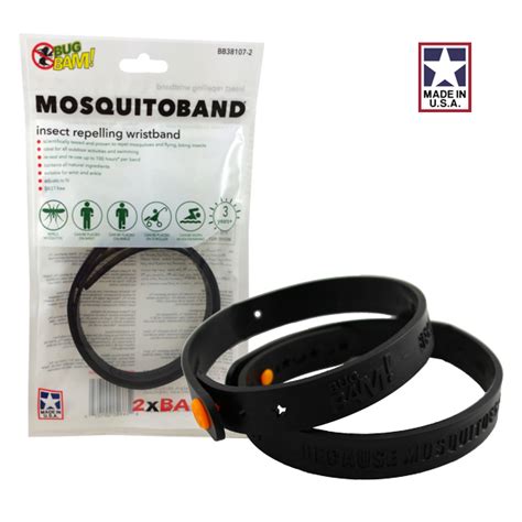 Bug Bam Wrist Bands 2 Pack Mosquito Repellent Wristband