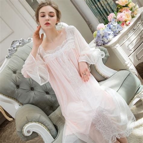 Modal Nightdress Female Spring Summer Sweet Princess Lace Loose Home
