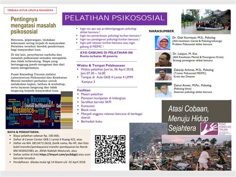 Pelatihan Psikososial Fakultas Psikologi Universitas Muhammadiyah