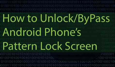 How To Unlock Pattern Lock Or Password In Android