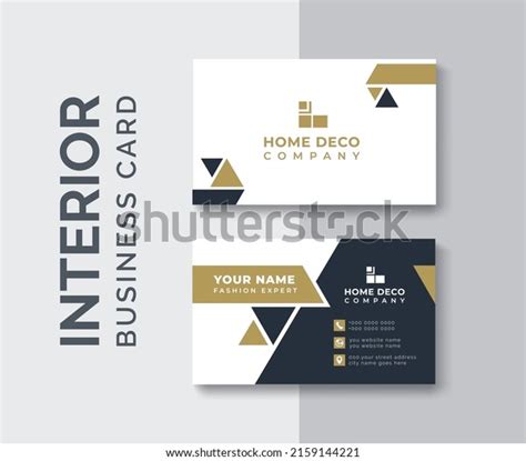 Interior Business Card Design Template Corporate Stock Vector Royalty