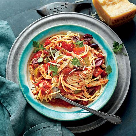 1 55+ easy dinner recipes for busy weeknights everybody understands the stuggle of getting dinner on the table after a long day. Slow-Cooker Chicken Cacciatore with Spaghetti Recipe ...