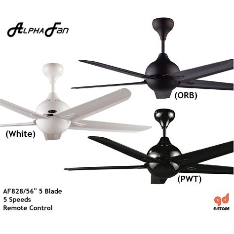 Alpha Af828 Ax828 56 5 Blade Ceiling Fan With 5 Speeds Remote