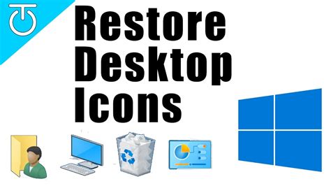 How To Restore Or Hide Windows Desktop Icons Techtip Youtube