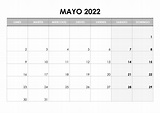 Calendario Mes De Mayo 2022 Para Imprimir - Reverasite